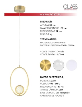 Lámpara colgante LED Class