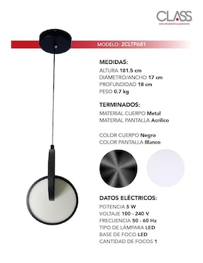 Lámpara colgante LED Class