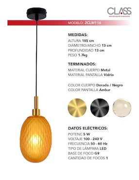 Lámpara colgante LED Class