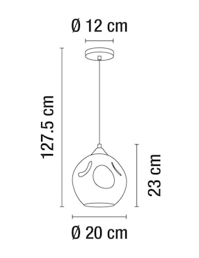 Lámpara colgante Incandescente y LED Calux