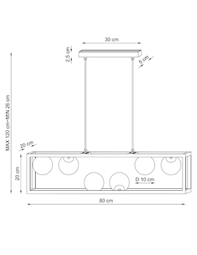 Lampara colgante led Haus