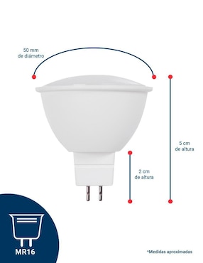 Foco LED Icon 7 W de consumo 50 W de iluminación 580 lúmenes