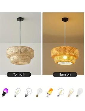 Lámpara colgante Mayadecor incandescente y led