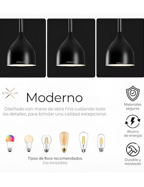 Lámpara colgante Xtellar incandescente