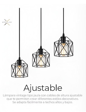 Lámpara colgante Incandescente Xtellar