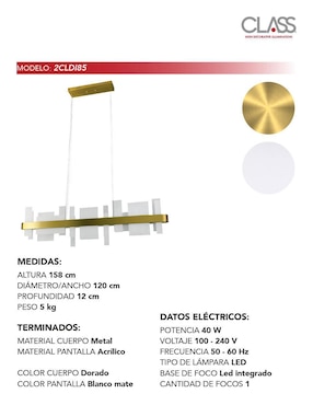 Lámpara colgante LED Class