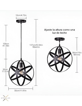Lámpara colgante Xtellar incandescente