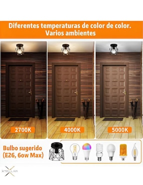 Lámpara colgante Incandescente Xtellar 3 piezas