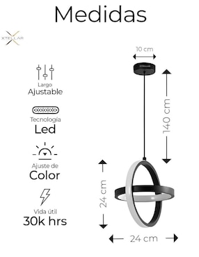 Lámpara colgante LED Xtellar