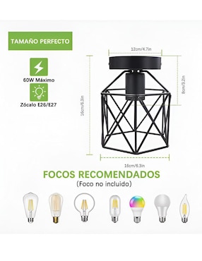 Set de lámparas de techo incandescente Xtellar 2 piezas