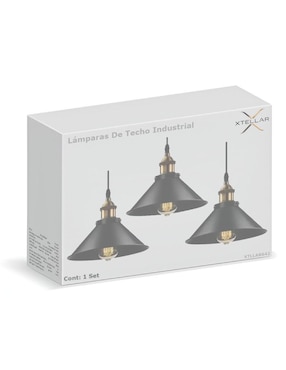 Set de lámparas colgantes incandescente Xtellar 3 piezas