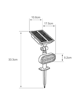 Lámpara solar LED Tecnolite Zolbene III