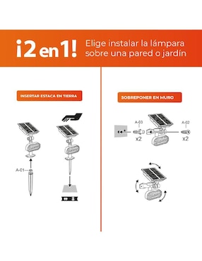 Lámpara solar LED Tecnolite Zolbene III