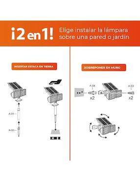 Lámpara solar LED Tecnolite Zolbene II