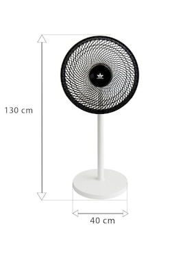 Ventilador de piso Cityluz con control remoto 4 velocidades