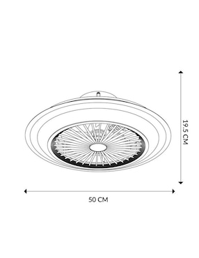 Ventilador de techo Cityluz con control remoto 6 velocidades