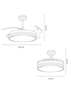 Ventilador de techo Cityluz con control remoto 6 velocidades
