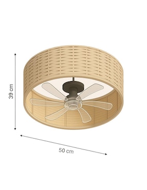 Ventilador de techo Cityluz con control remoto 6 velocidades