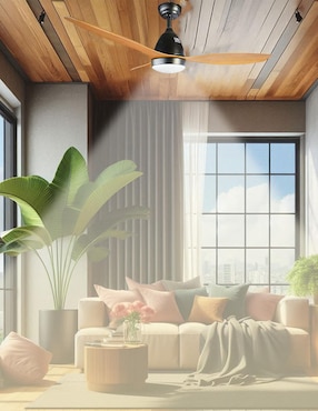 Ventilador de techo Cityluz con control remoto 4 velocidades