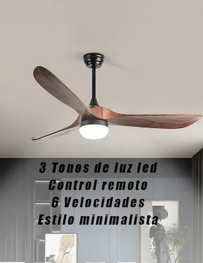 Ventilador de techo Cityluz con control remoto 4 velocidades