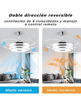 Ventilador de techo Cityluz con control remoto 6 velocidades