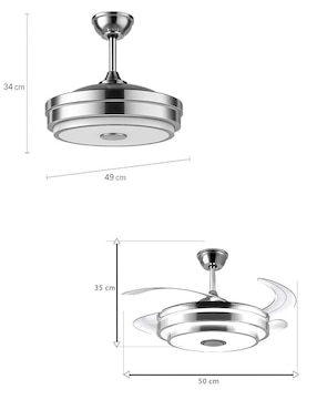 Ventilador de techo Cityluz con control remoto 6 velocidades