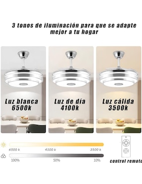Ventilador de techo Cityluz con control remoto 6 velocidades