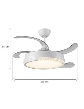 Ventilador de techo Cityluz con control remoto 6 velocidades