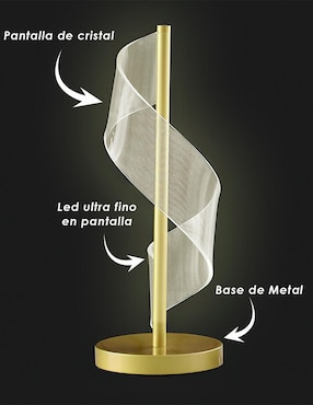 Lámpara de mesa LED Cityluz espiral