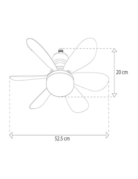 Ventilador de techo Cityluz con control remoto 3 velocidades