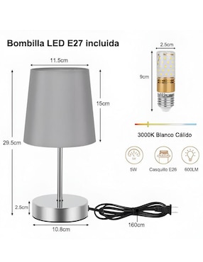 Lampara mesa incandescente Xtellar