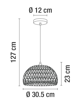 Lámpara colgante incandescente y LED Calux 1 pieza