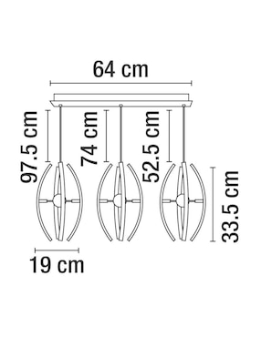 Lámpara colgante LED Calux