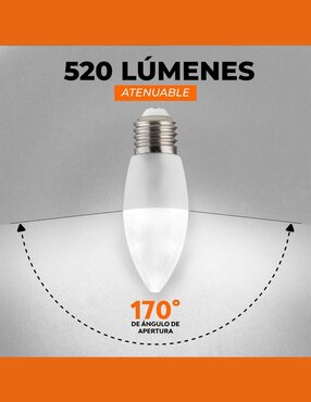 Foco led Tecnolite 6 w de consumo 40 w de iluminación 525 lm lúmenes