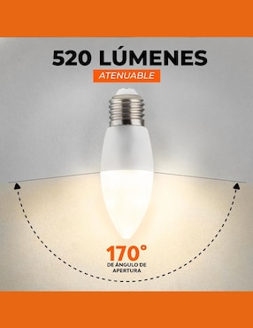 Foco led Tecnolite 6 w de consumo 40 w de iluminación 525 lm lúmenes