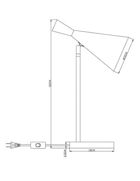 Lampara mesa Haus led Reseda Tcx