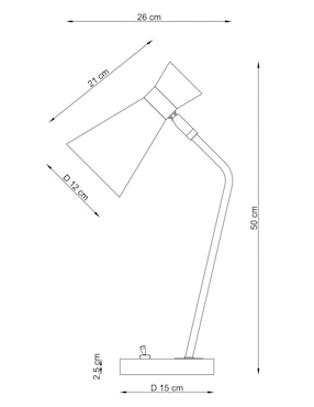 Lampara mesa Heuman Brand incandescente Promysh
