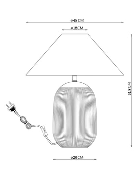 Lampara mesa Bluebell & Co. led Cherny