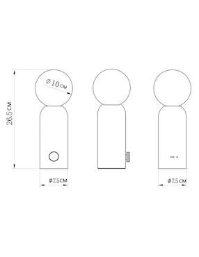 Lampara mesa Haus led Mila Tall
