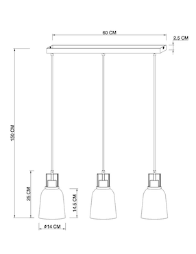Lámpara colgante Haus led Fum