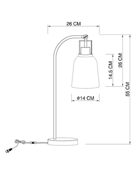 Lampara mesa Haus led Fum