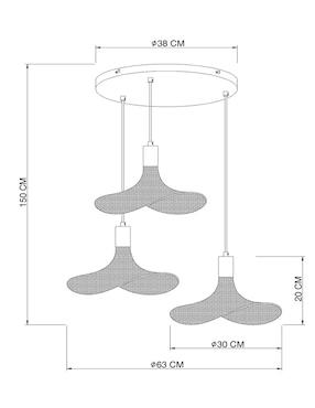 Lámpara colgante Bluebell & Co. led
