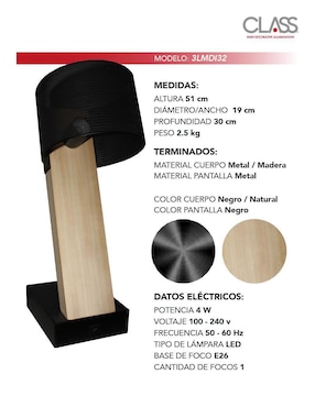 Lámpara de mesa LED Class