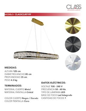 Candil Class forma ovalada