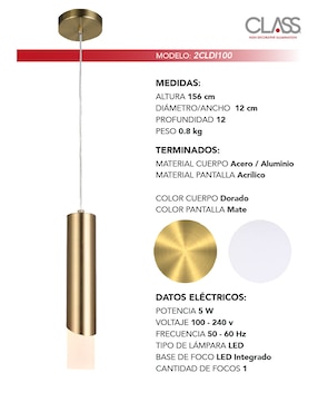 Lámpara colgante Class led