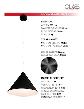 Lámpara colgante LED Class