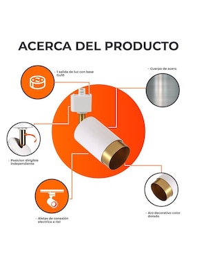 Lámpara Tecnolite sin luz Libra Riel
