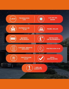 Lámpara solar LED Tecnolite Amansi III