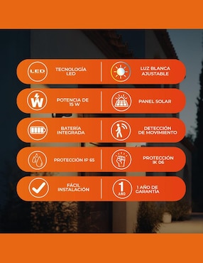 Lámpara solar LED Tecnolite Sonne I 1 pieza