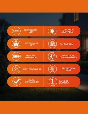 Lámpara solar LED Tecnolite Sonne II 1 pieza